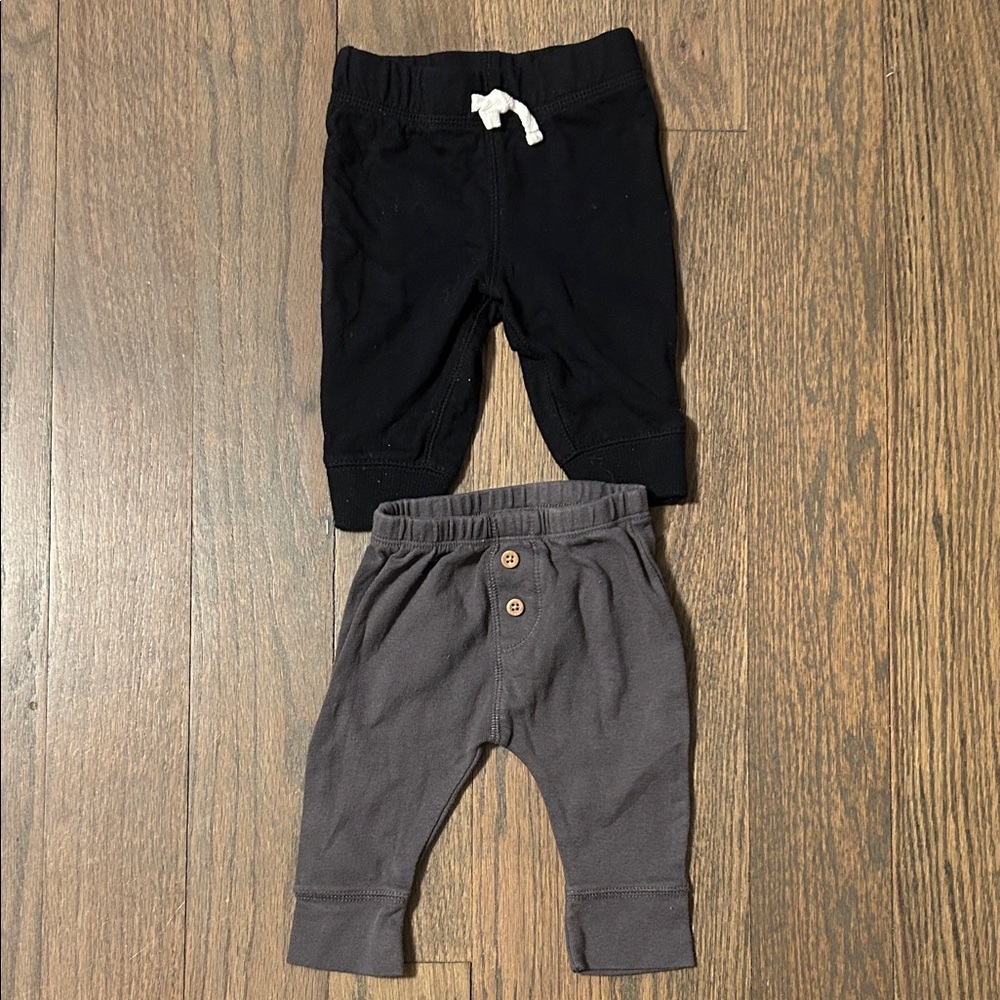 Carter's Two-Pack Baby Joggers in Black and Charcoal